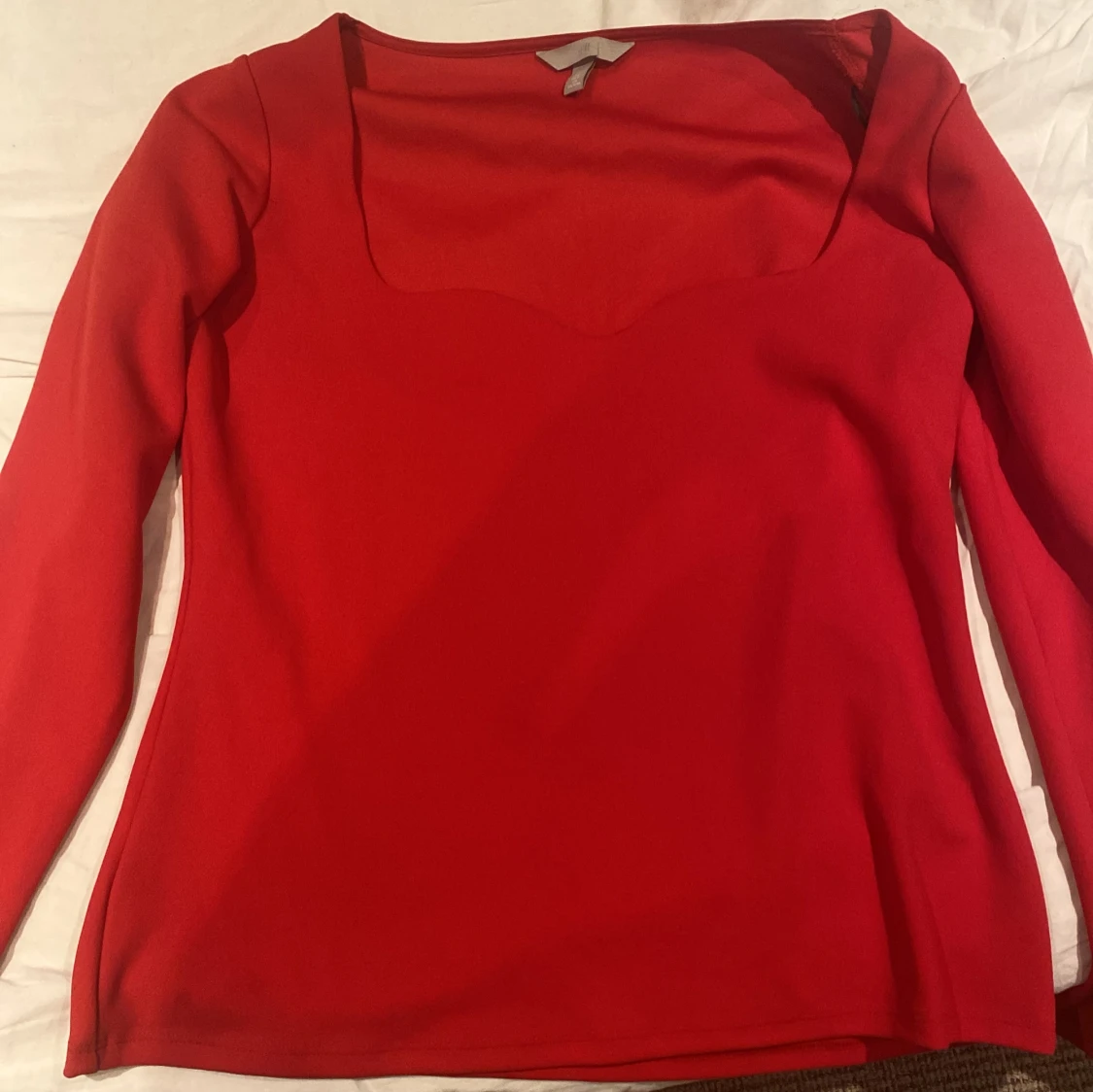 Röd långärmad topp från H&M