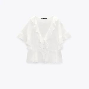 Vit zara blus - Säljer min superfina blus från zara!