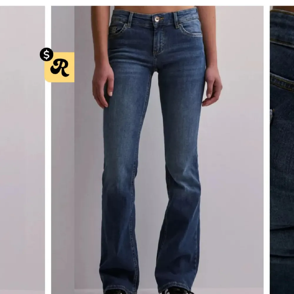 Snygga lågmidjade bootcut jeans från Only, stl s/30💕 Använda ca 3 gånger då dem är förstora på mig! Super bra skick. Jeans & Byxor.