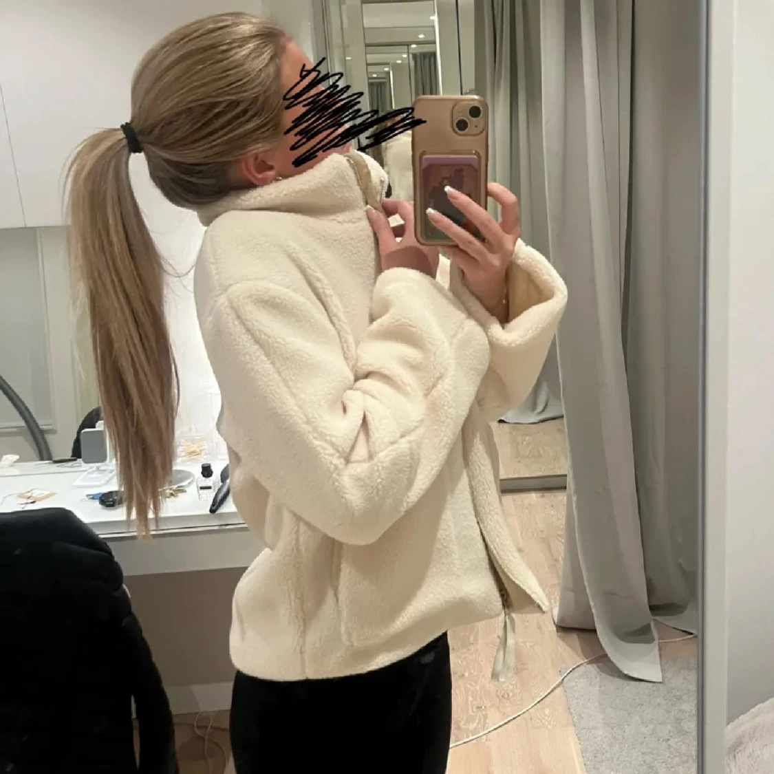 Vit Teddy jacka  - 90