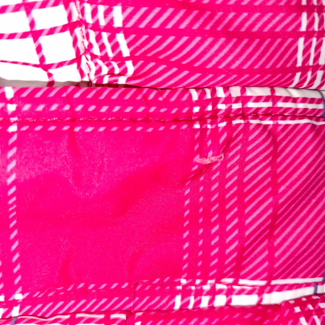 Rutig rosa vinterjacka avtagbar huva och päls Cubus  - 93