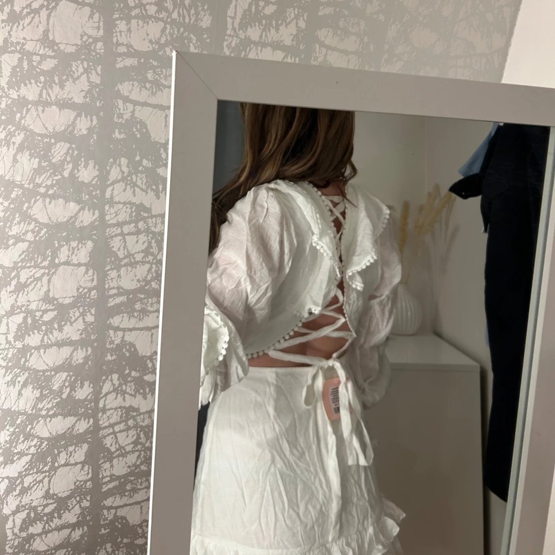 Vit studentklänning showpo - 90