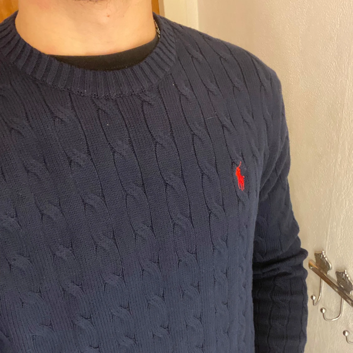 Mörkblå stickad tröja från Ralph Lauren - 4