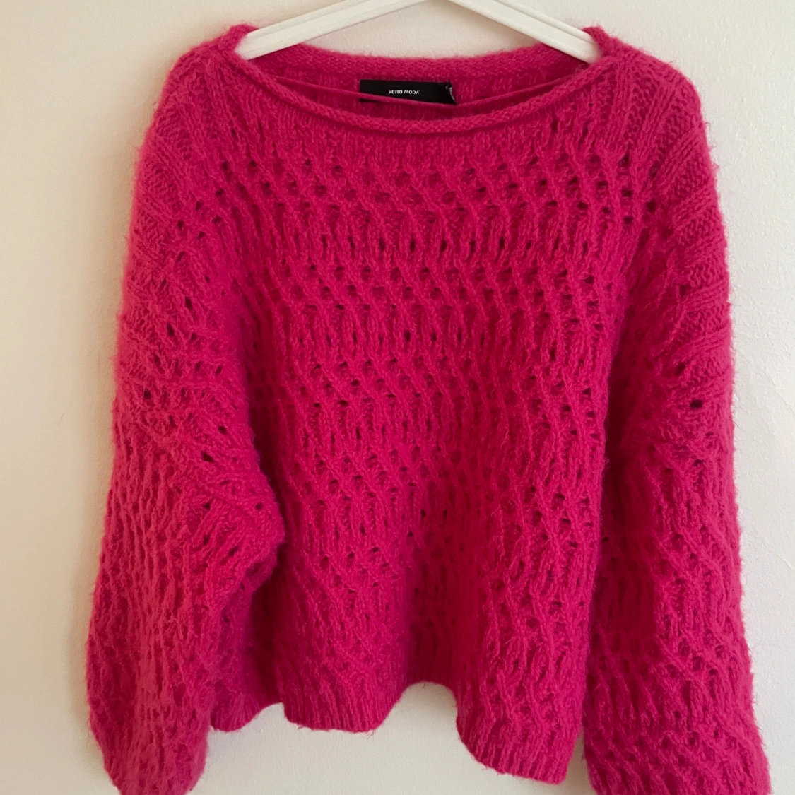 Rosa stickad tröja  - 92