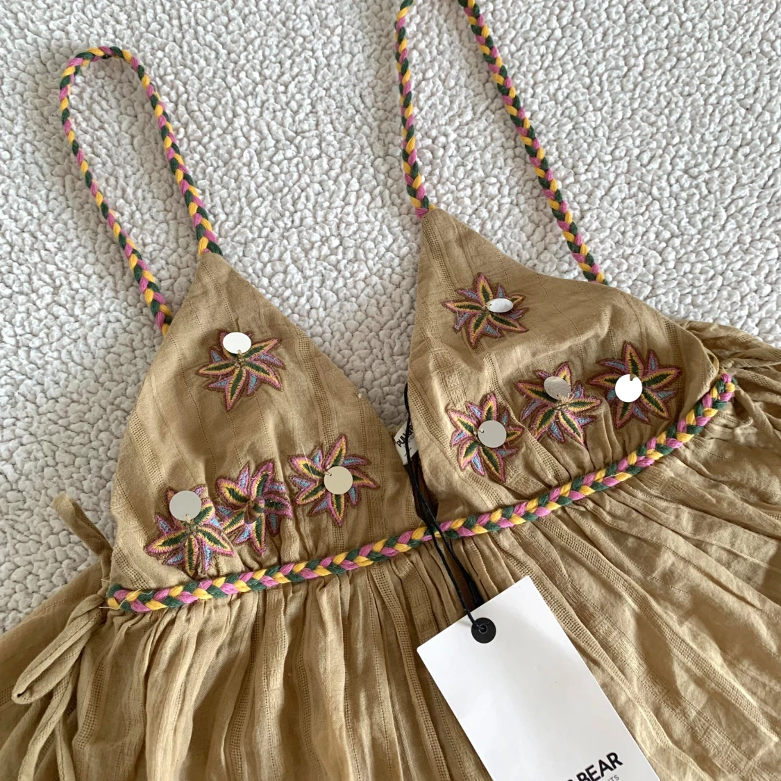 Pull & Bear brun sommartopp med ”speglar” - 92