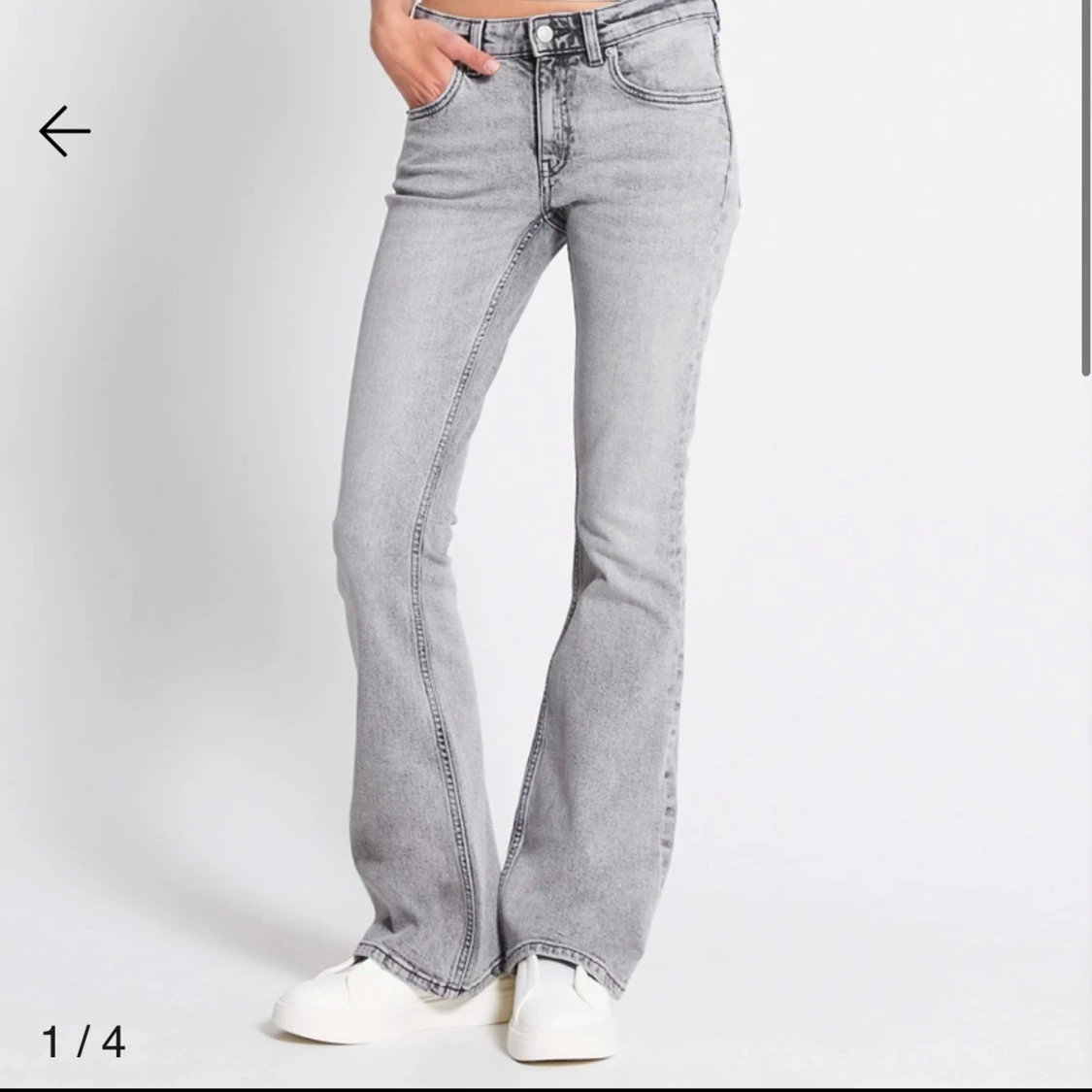 Grå bootcut jeans - 92