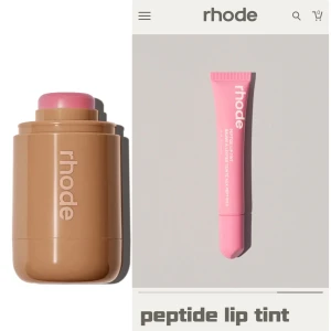 Rhode smink - Rhode smink. Säljer rhode smink köpt från deras egna hemsida, som jag fått hjälp att frakta till Sverige av en familjevän (se orderbekräftelse). En rhode pocket blush i färgen piggy och en rhode peptide lip tint i färgen ribbon. Endast testade båda två. De är köpta för cirka 550kr och sen frakt på det. Eftersom Rhode inte finns i sverige och det är hög efterförfrågan på sminkmärket så kommer jag inte gå under 550kr för båda. Tar gärna prisförslag dock, om fler är intresserade kan det bli budgivn