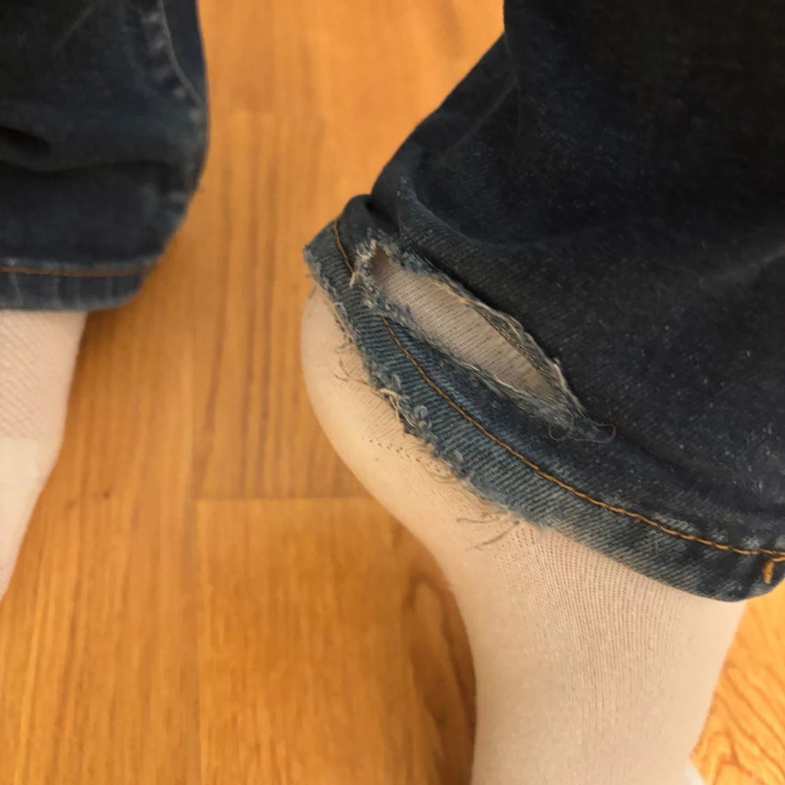 Blå jeans med bootcut - 92