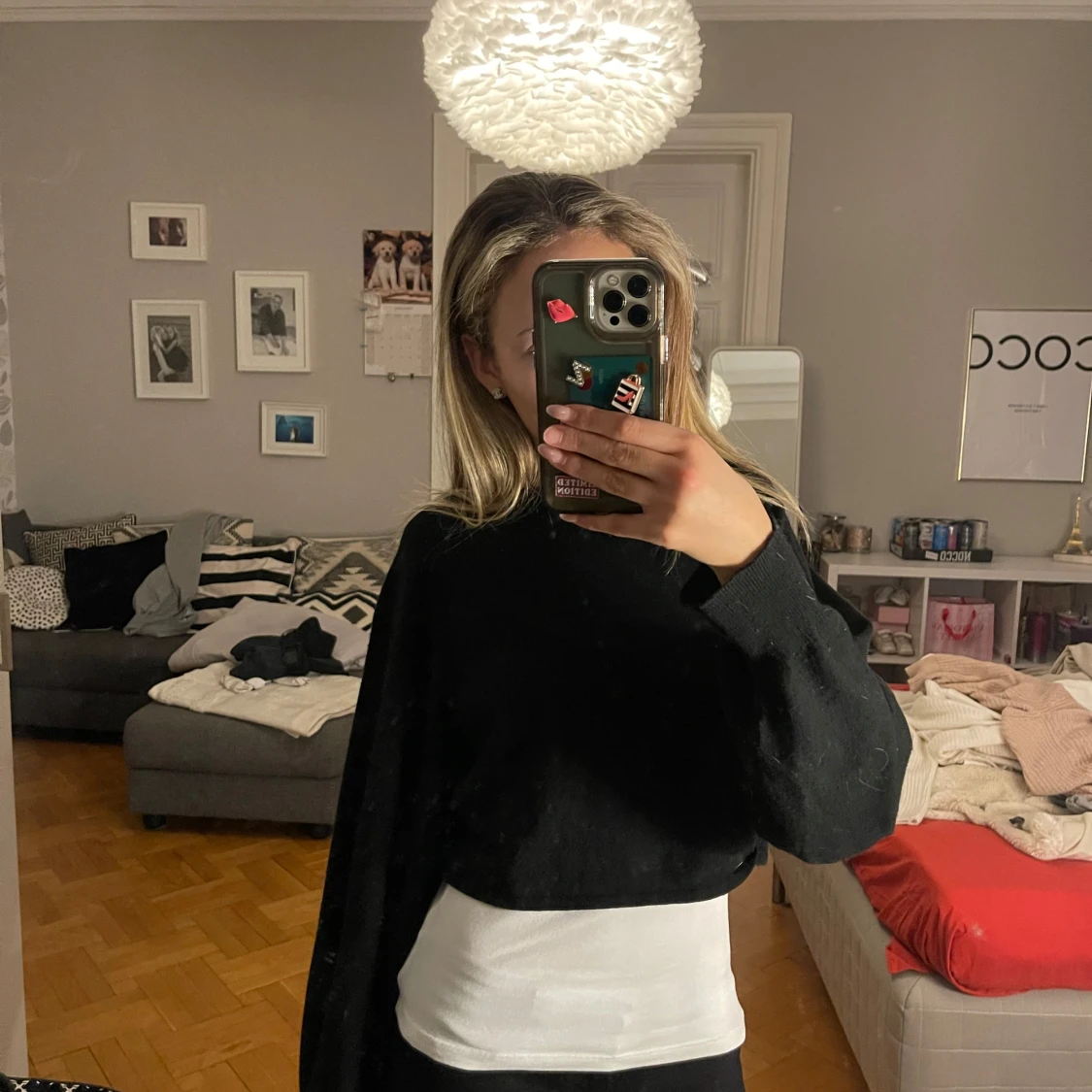 Svart croppad tröja från Zara