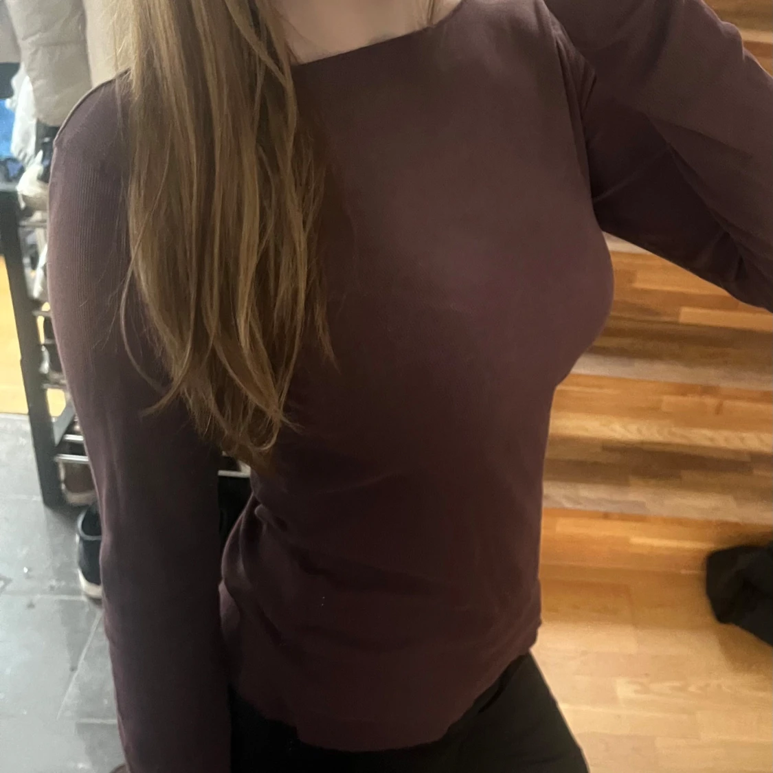 Brun långärmad tröja - 90