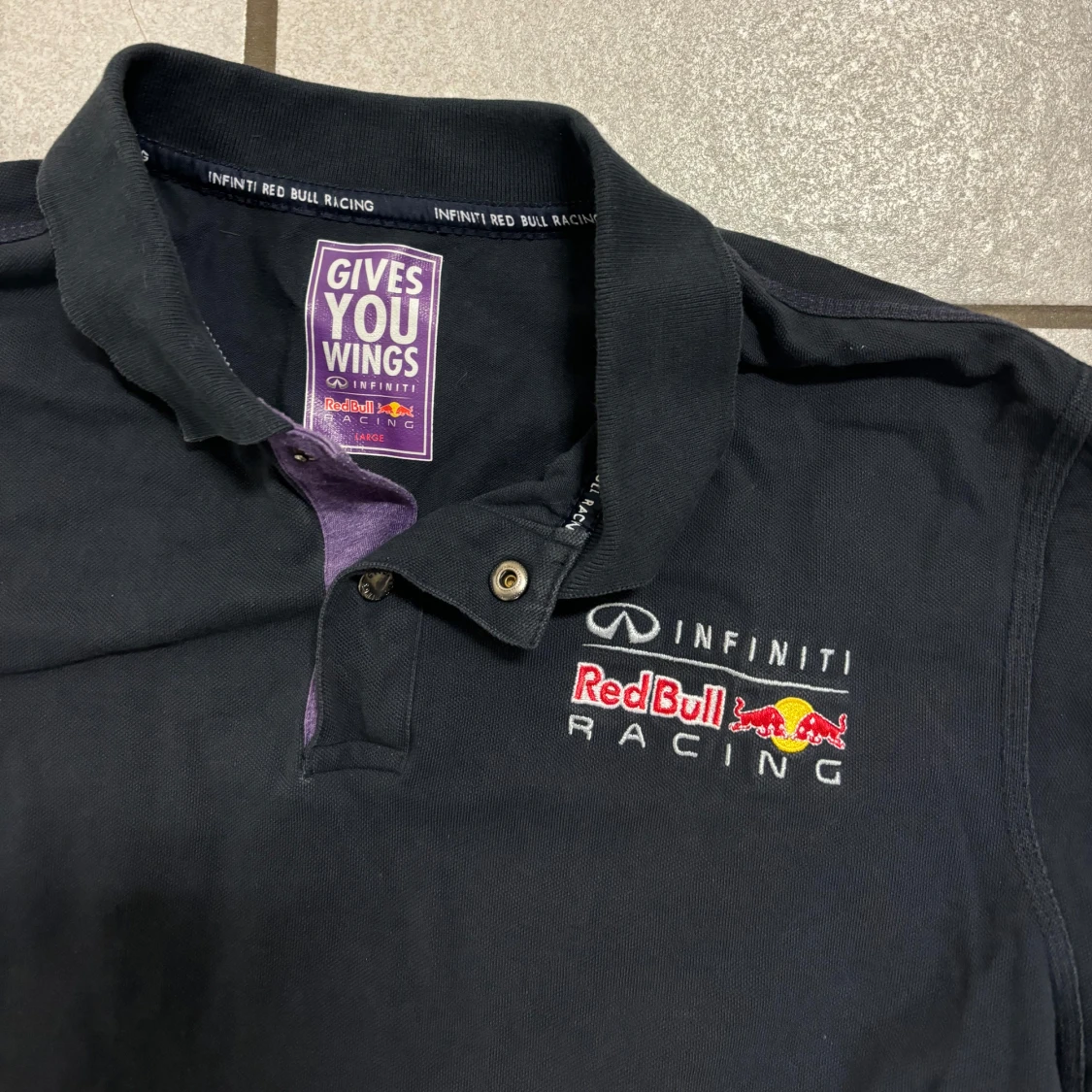 Mörkblå pikétröja från Red Bull Racing - 90