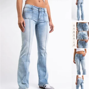 Madlady jeans - Lågmidjade madlady jeans med sträck på framsidan i storlek 34 tall💗midjan rakt över är 35cm och innerbenslängden är 84cm