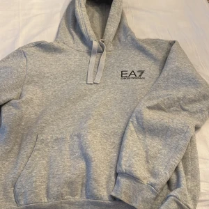 Grå hoodie från Emporio Armani - Storlek L men sitter som oversizead M på mig som är storlek S. 