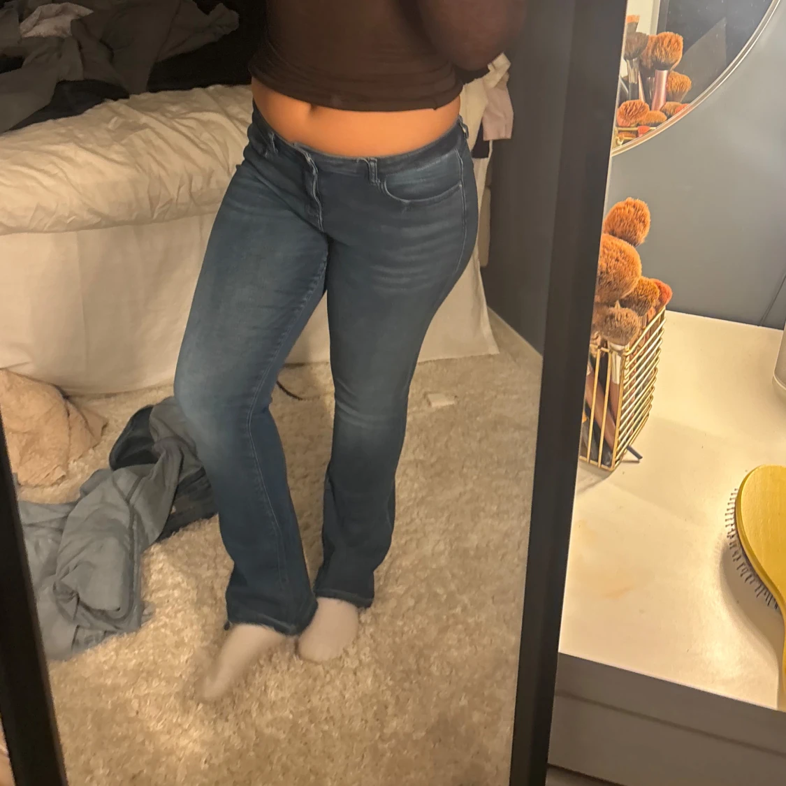 Blå bootcut jeans - 90