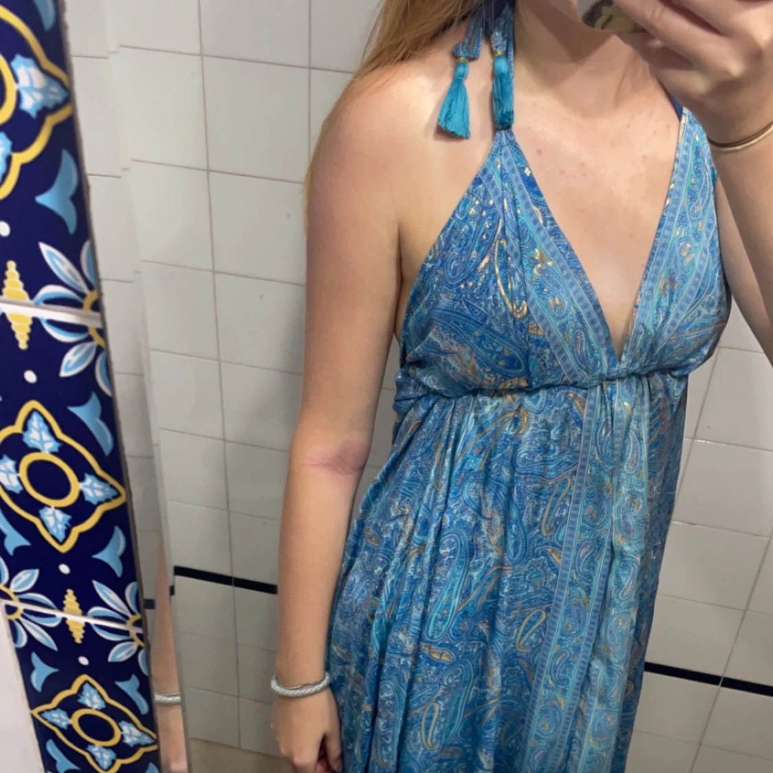 Blå strandklänning - 1