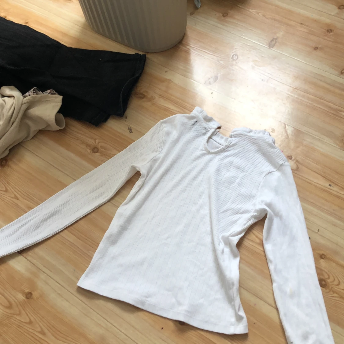 Vit ribbad tröja från OVS Kids - 1