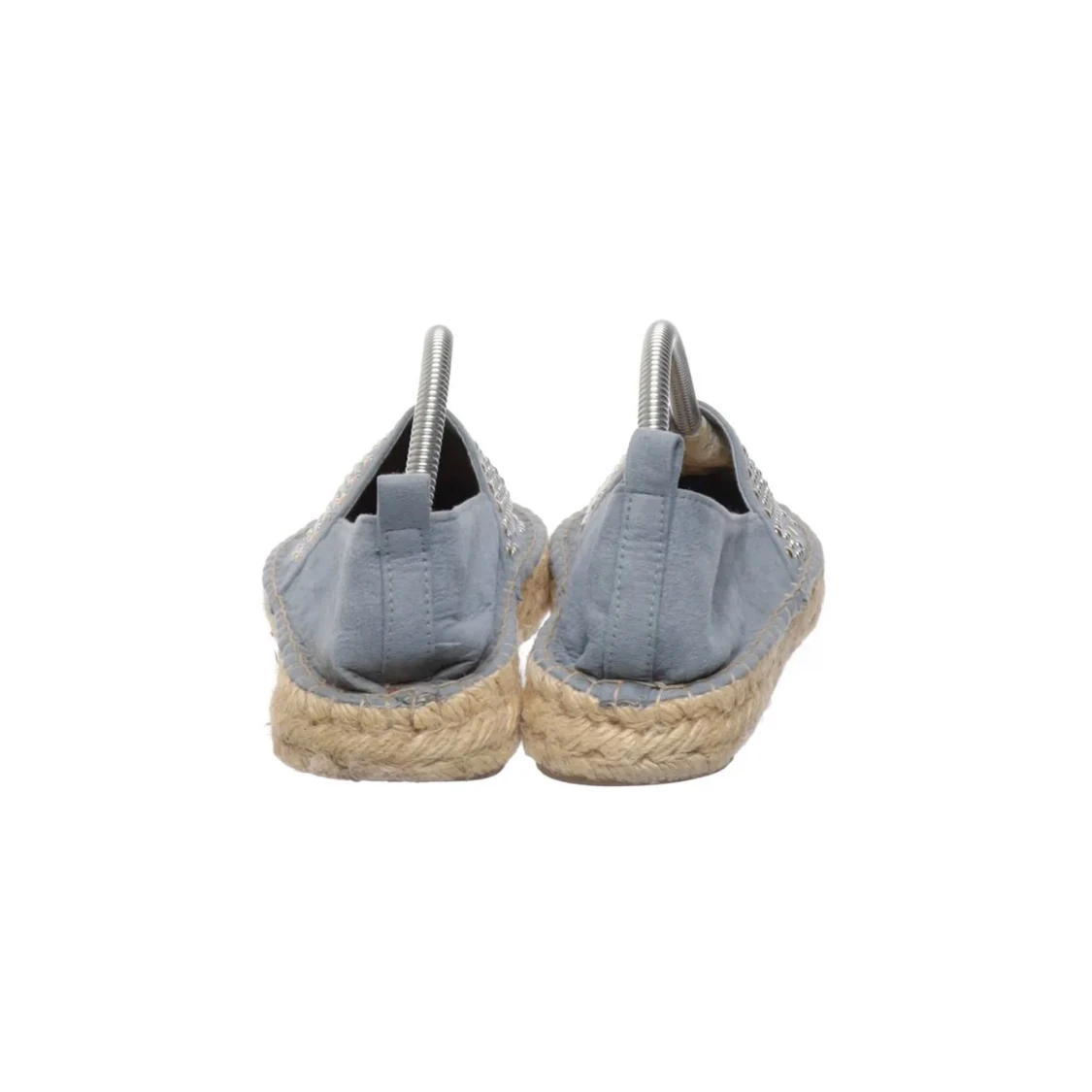 Blå espadrillos med flätad sula - 3