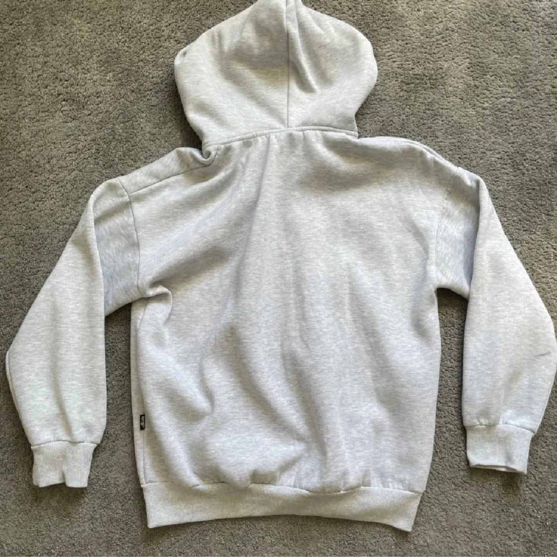 Grå Stussy Zip-up Hoodie - 90