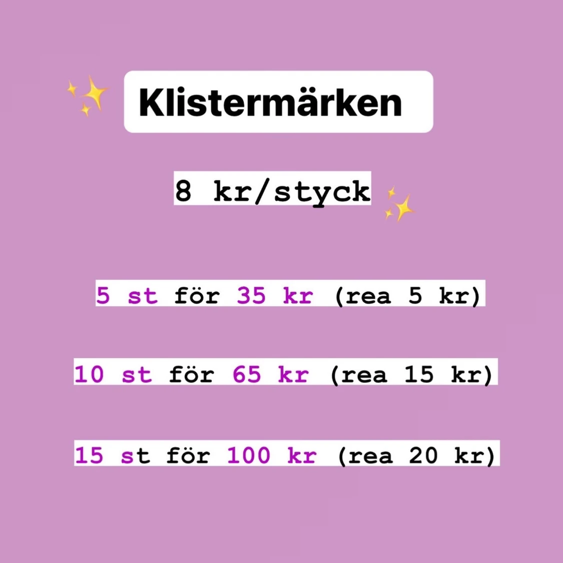 Klistermärken 🩷 - 90