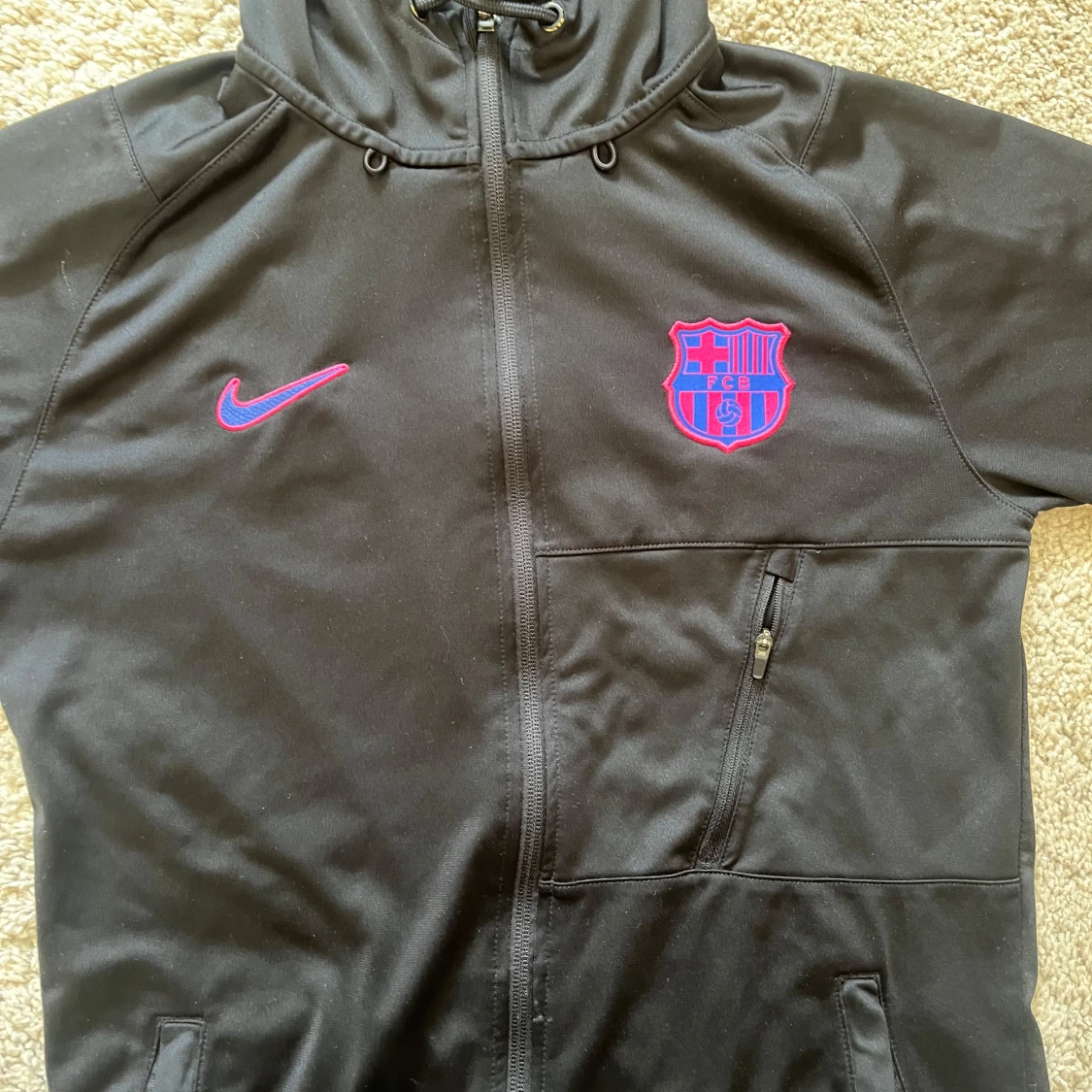 Fc Barcelona zip tröja - 90
