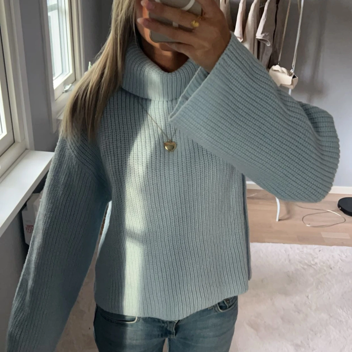 Blå polo tröja - 90