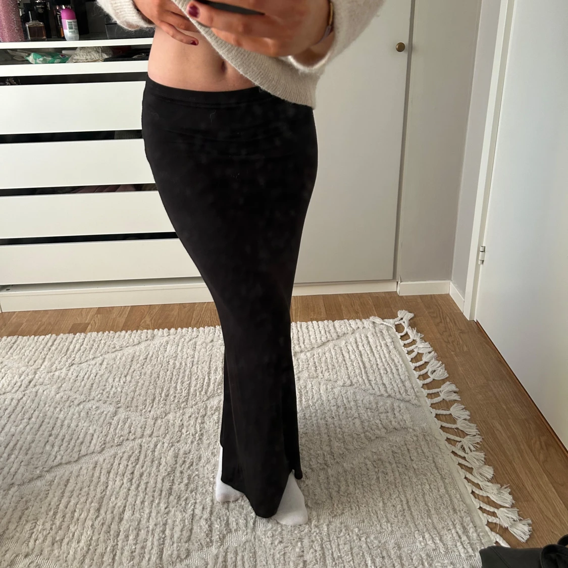 Maxikjol svart lång