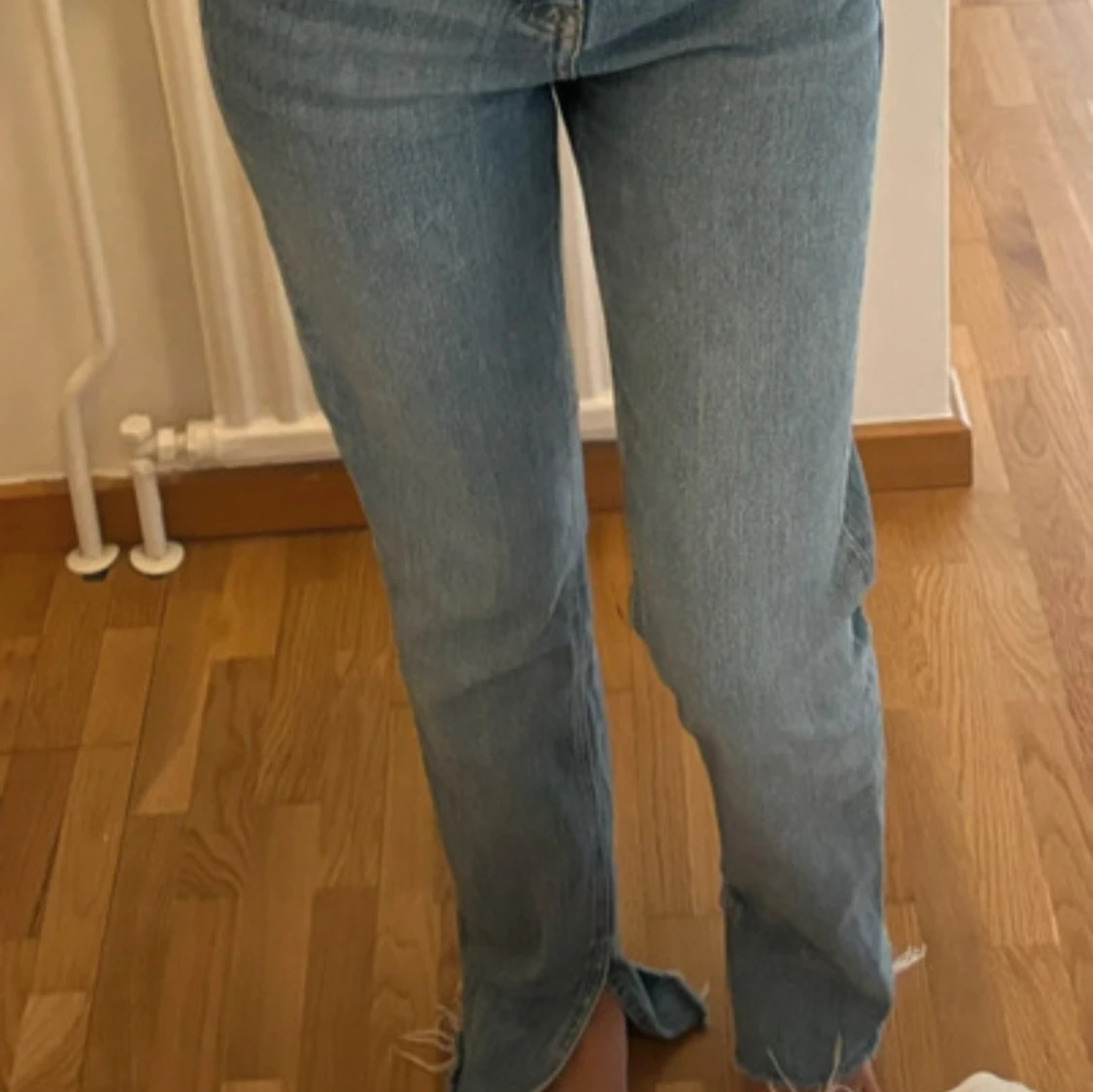 Blå jeans med hög midja - 90