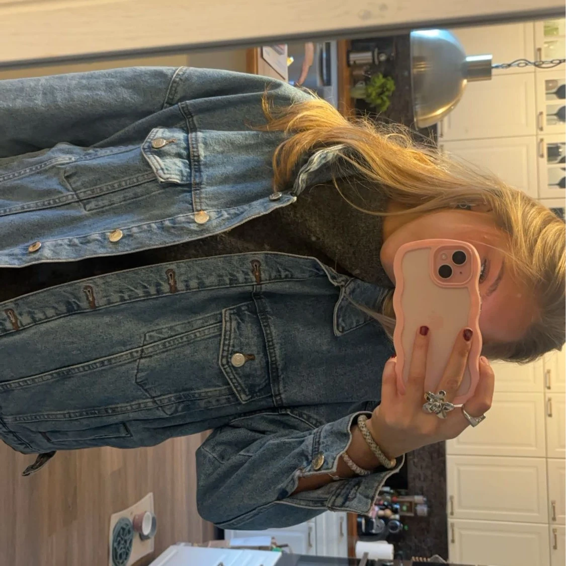 Blå jeansjacka - 92