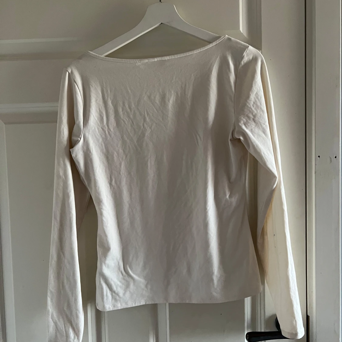 Vit långärmad topp - 90