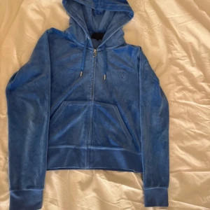 Juicy couture tröja  - Blå juicy tröja, sparsamt använd, inga skador. Ljuset när jag tog bilderna gjorde att den ser lite solblekt ut.
