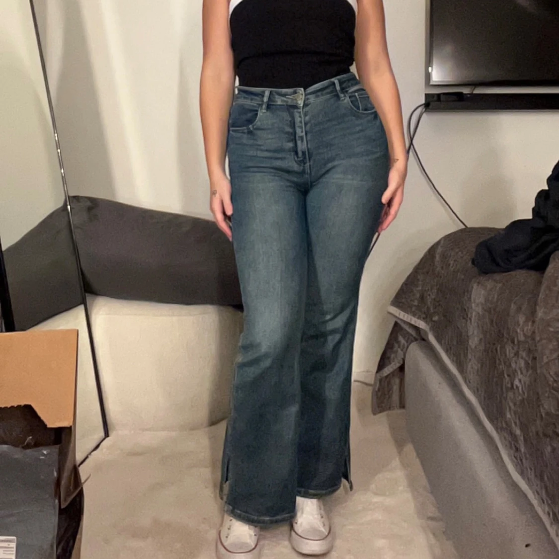 Urban Revivo midwaist bootcut jeans 