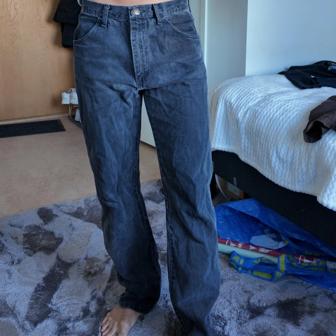 Svarta jeansbyxor från Rustler 