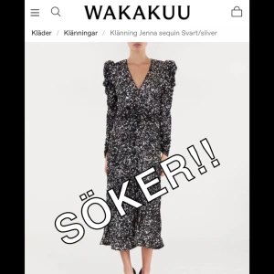 Svart/silver paljettklänning från Wakakuu - I desperat behov av denna klänning till nyår🥹storlek 36/38