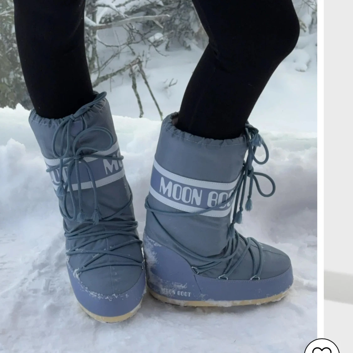 Blå Moon Boots med snörning - 92