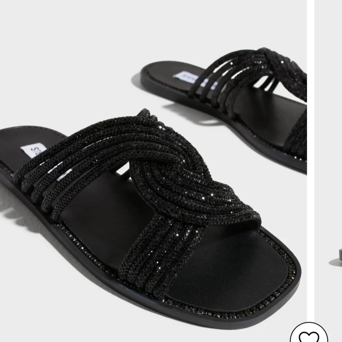 Svarta glittriga sandaler från Steve Madden 