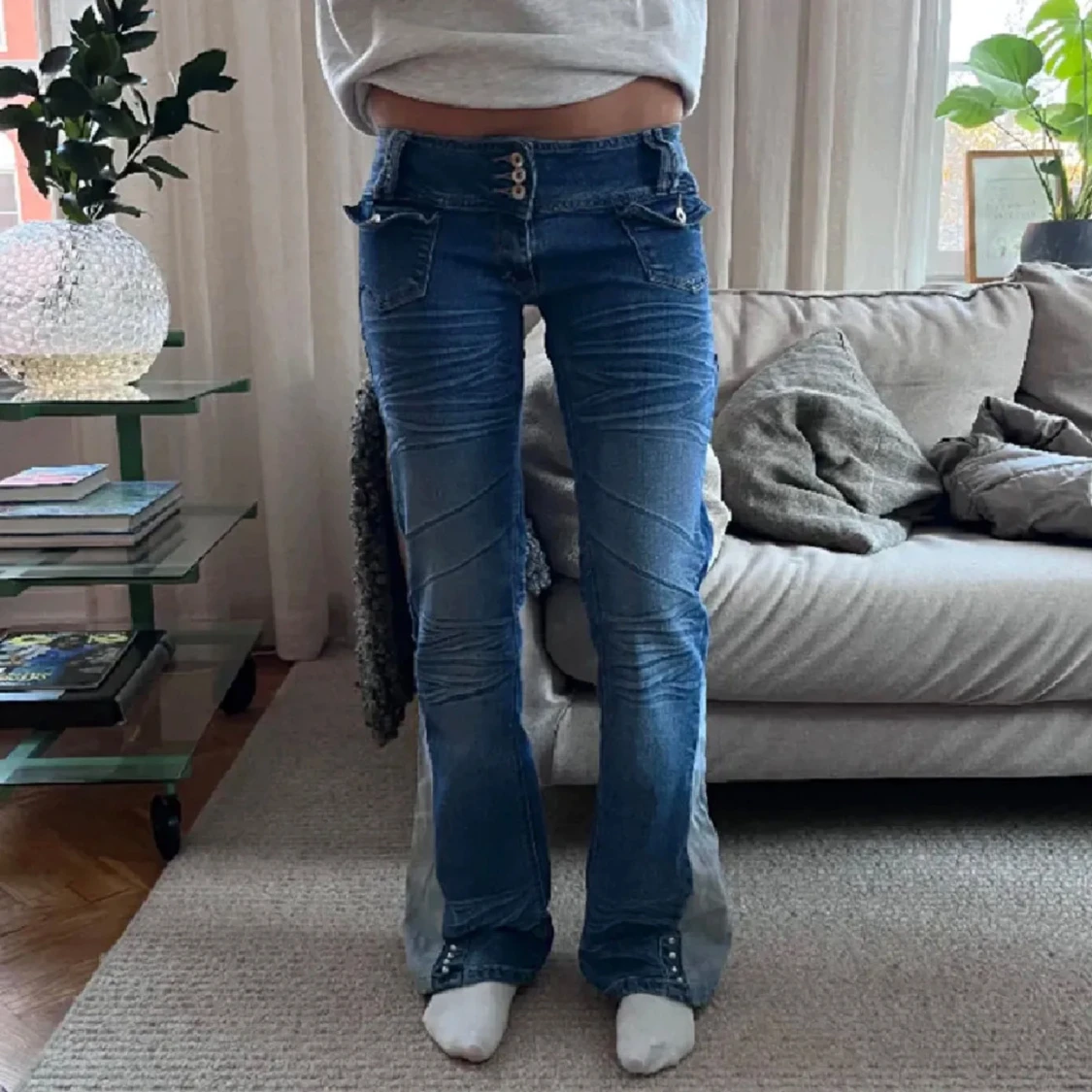 Lågmidjade jeans - 90