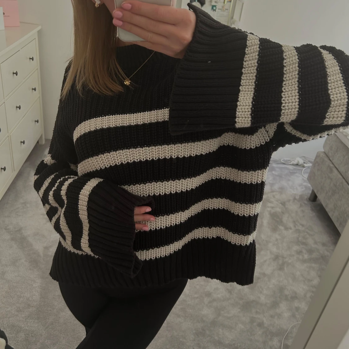 Randig stickad  - 90