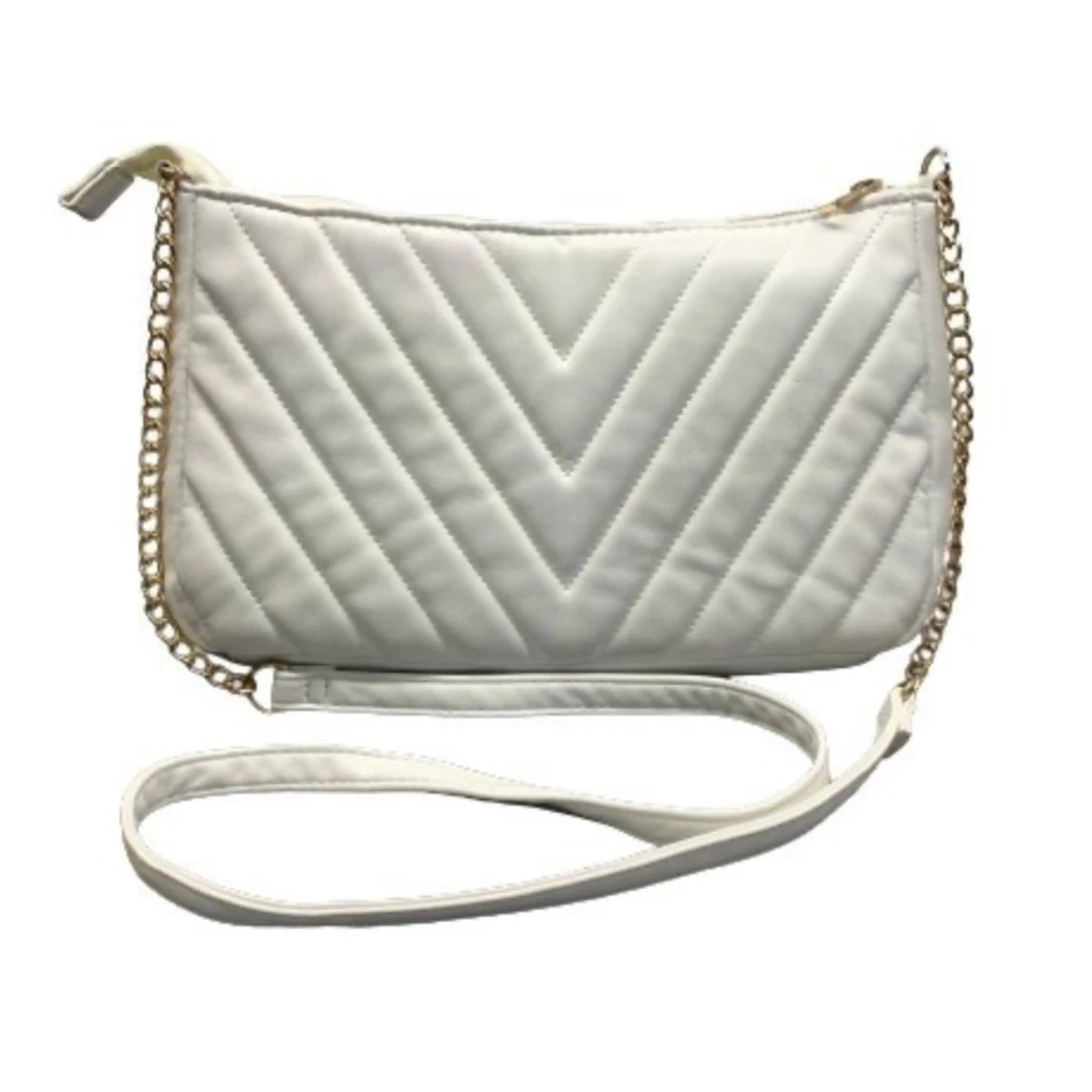 Vit quiltad axelväska från Glitter