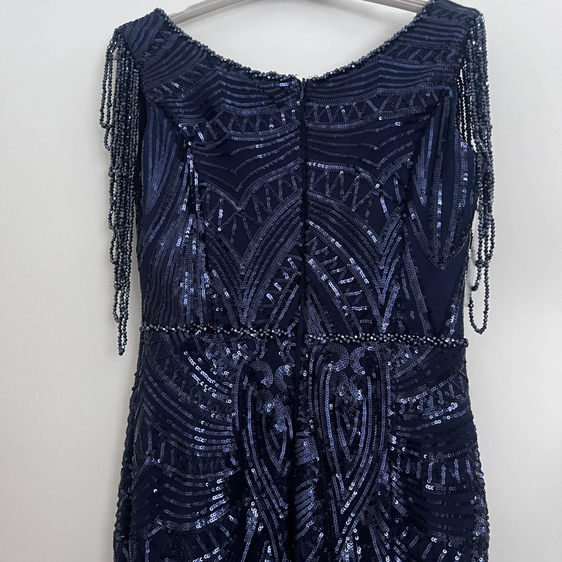 Mörkblå långklänning - 4