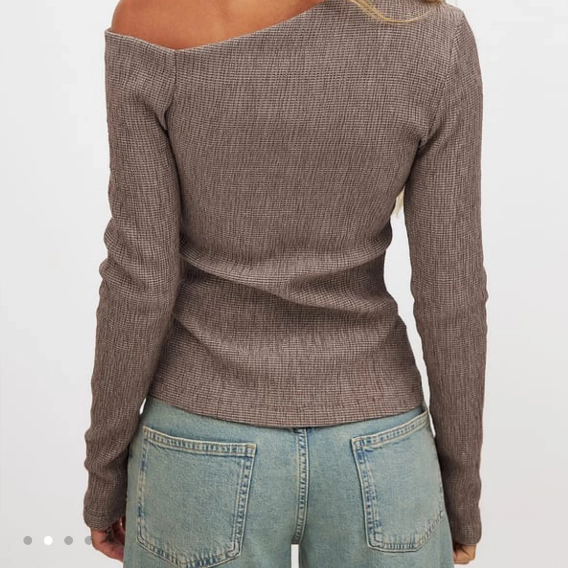 Brun offshoulder topp