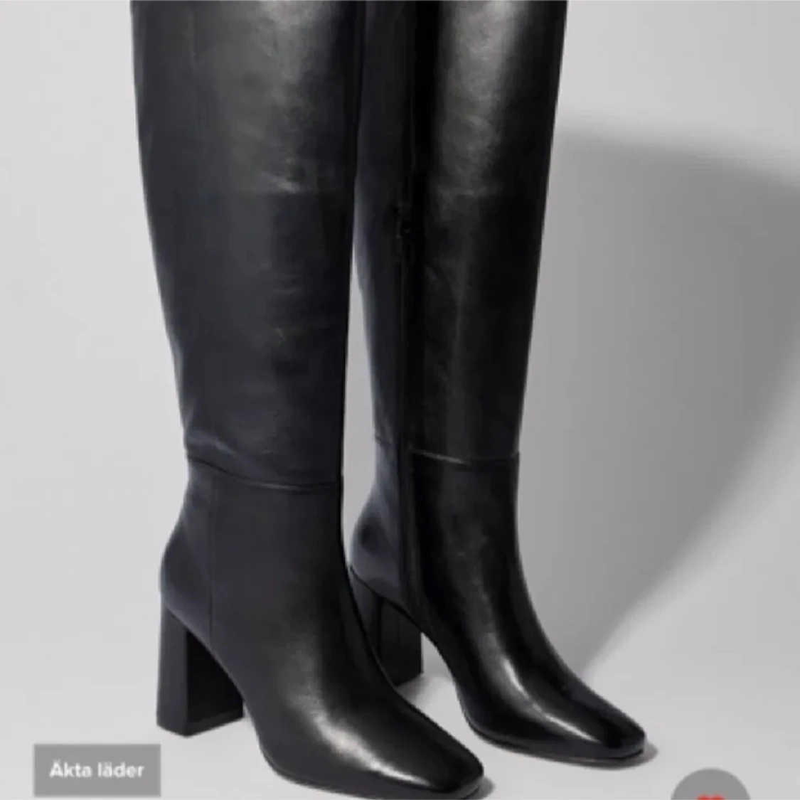 Knähöga läderstövlar - 90