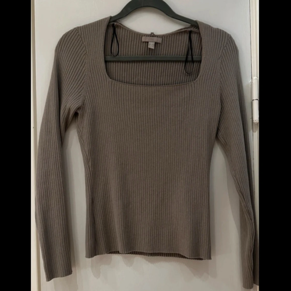 Beige ribbad topp från H&M