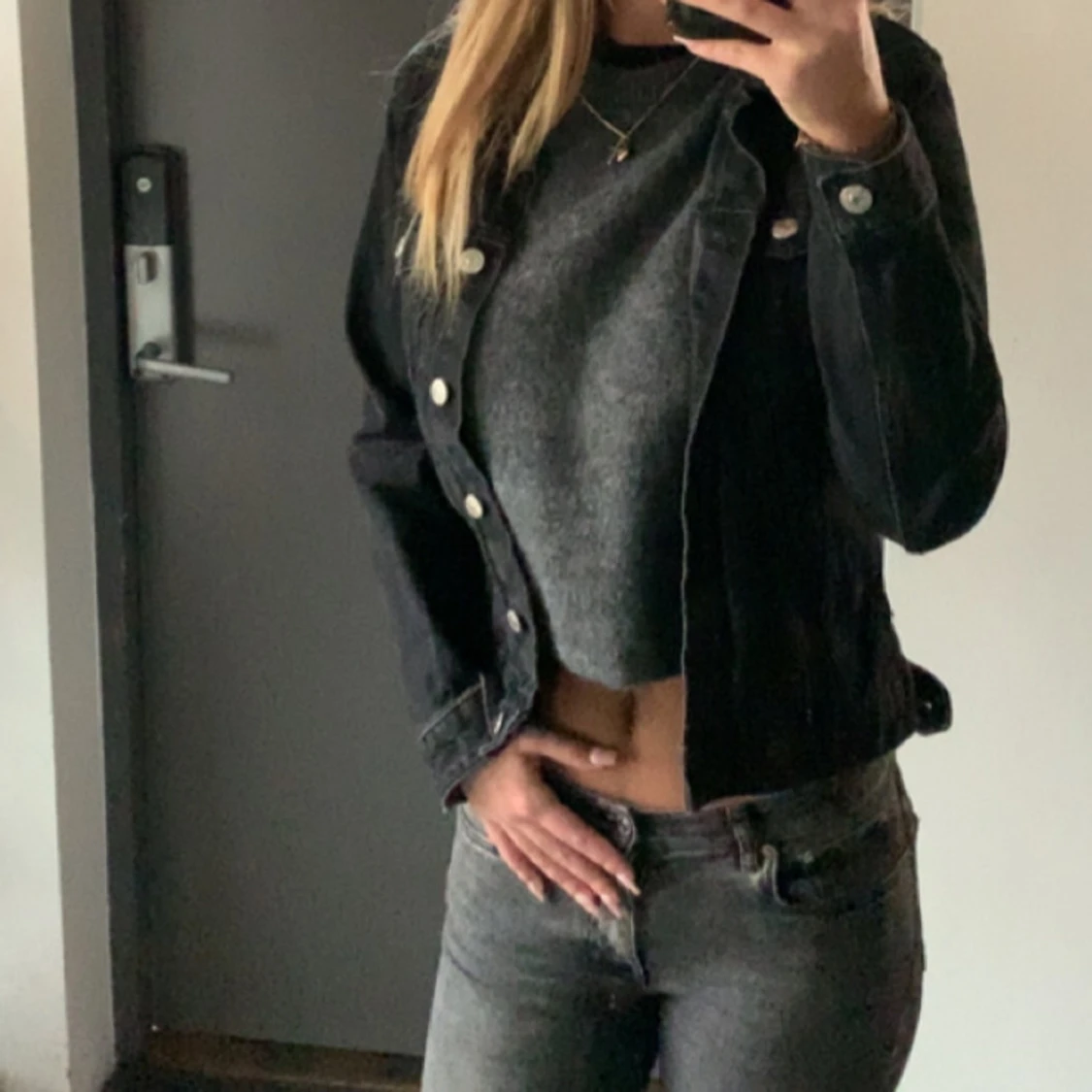 Svart jeansjacka från Zara