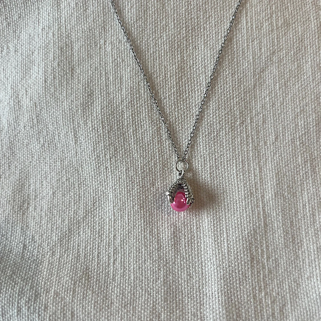 Silver halsband dragon claw  - 1