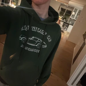 Hoodie från one of one - Säljer nu en grön hoodie ifrån ”one of one” med ett tvär fett tryck på. Hoodien är i mycket bra skick och är perfekt för en avslappnad look. Modellen är ungefär 180cm 60 kg och sitter bra på honom men rekommenderar ej större passar allt från 170-180