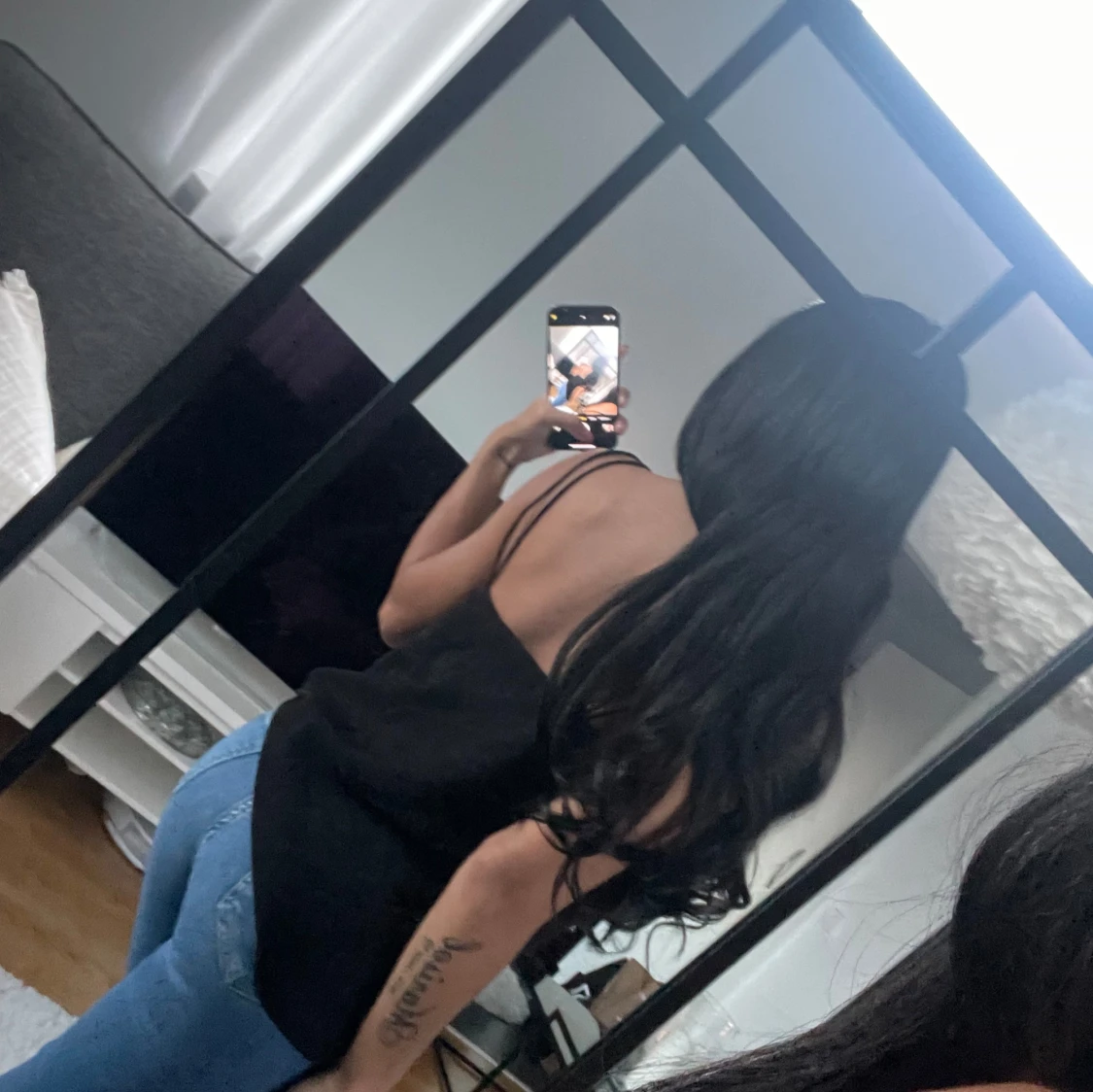 Svart ärmlös topp - 90