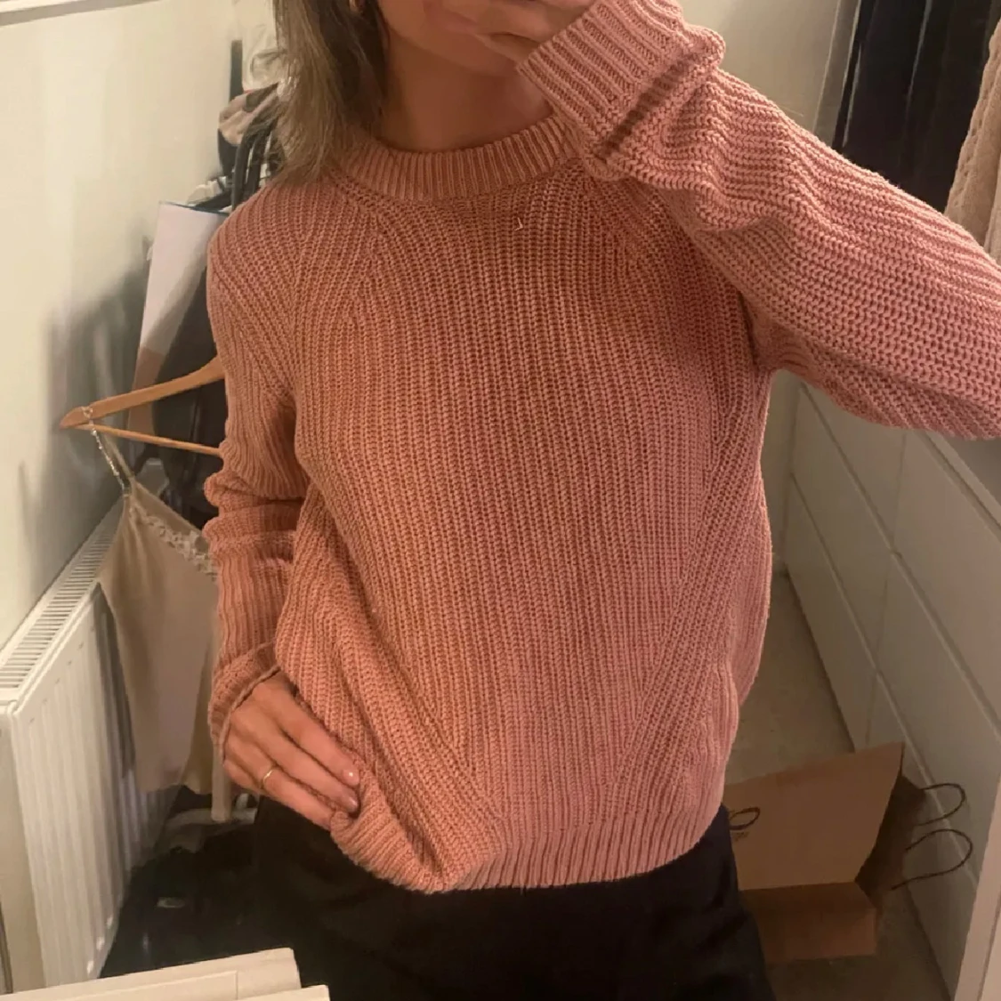 Rosa stickad tröja🎀 - 90