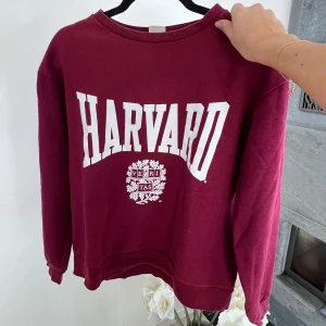 Vinröd sweatshirt - En vinröd sweatshirt från H&M. Vitt tryck på framsidan. Storleken är S och tröjan är sann till storleken ❣️  Längd: 54 cm Axel: 50 cm
