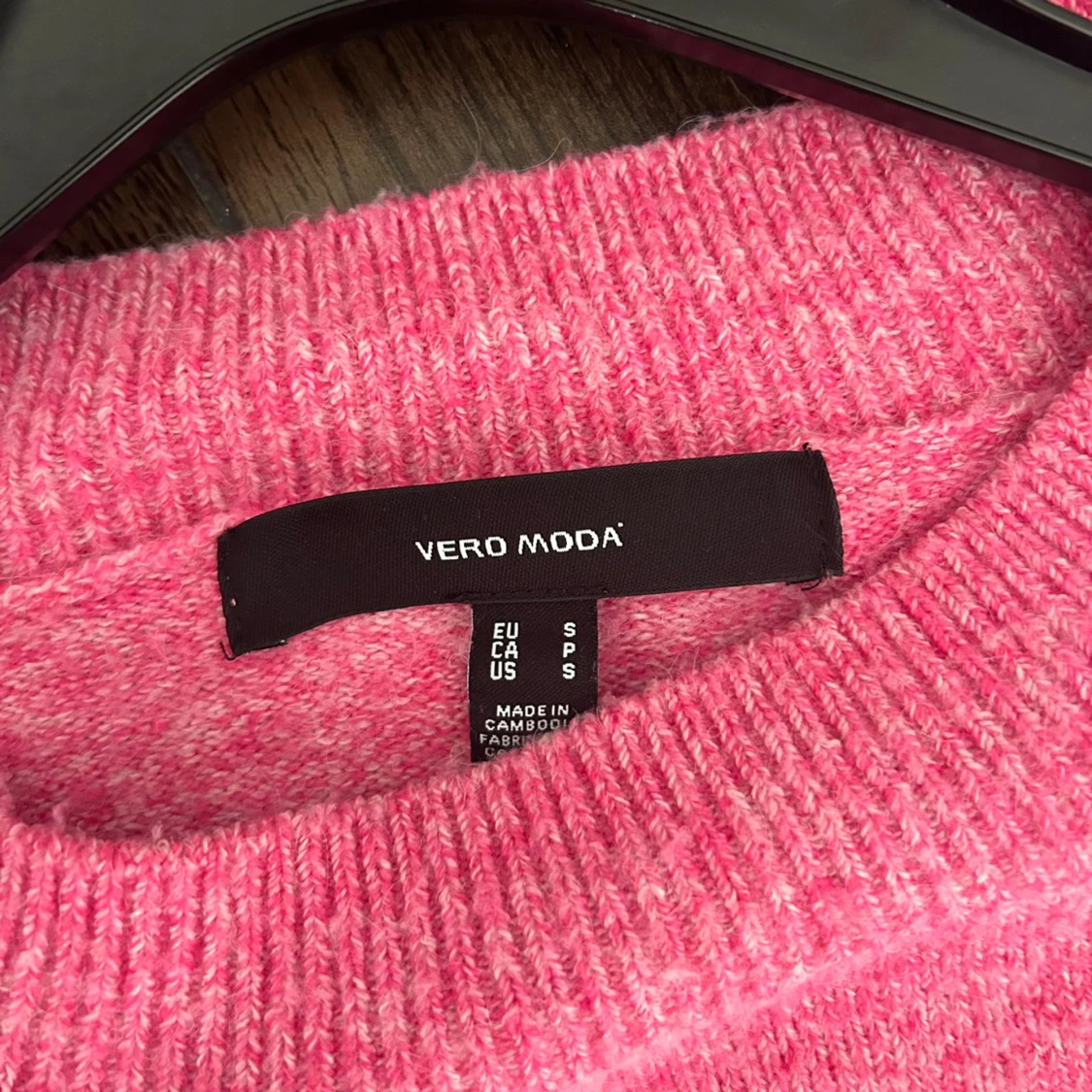 Rosa stickad tröja - 90