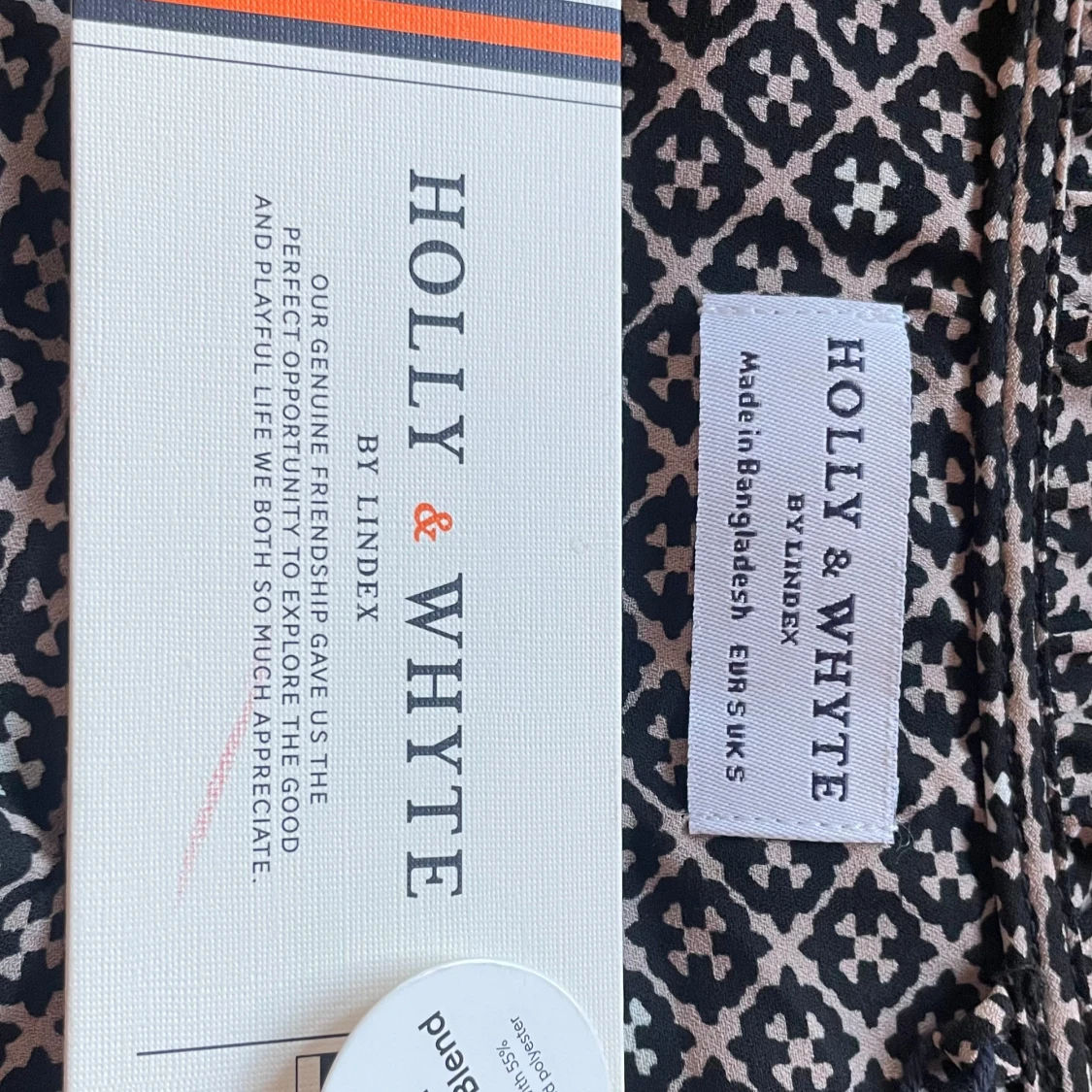 Mönstrad klänning  - 4